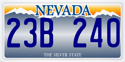 NV license plate 23B240