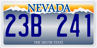 NV license plate 23B241