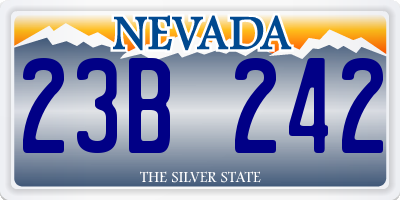 NV license plate 23B242