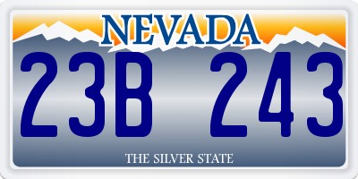 NV license plate 23B243