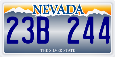 NV license plate 23B244