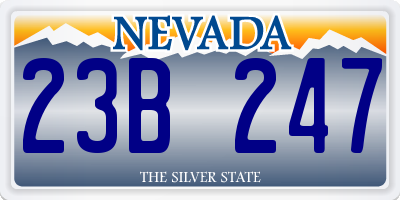 NV license plate 23B247