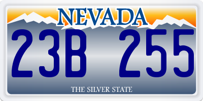 NV license plate 23B255