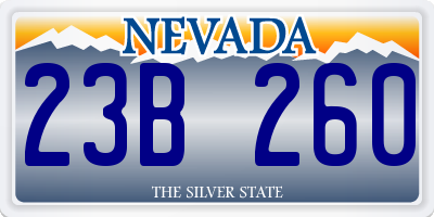 NV license plate 23B260