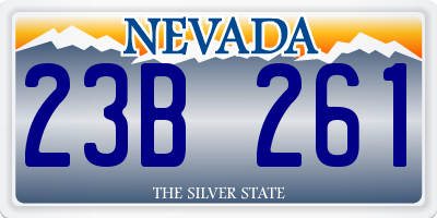 NV license plate 23B261