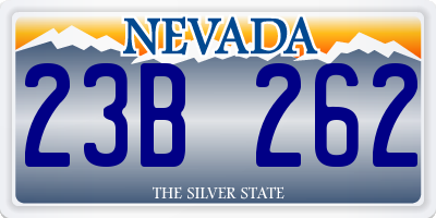 NV license plate 23B262