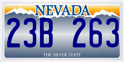 NV license plate 23B263