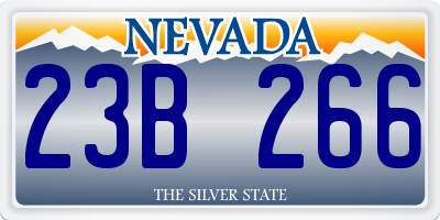 NV license plate 23B266