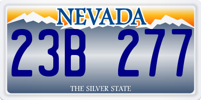 NV license plate 23B277