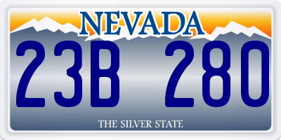 NV license plate 23B280