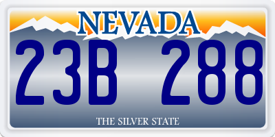NV license plate 23B288