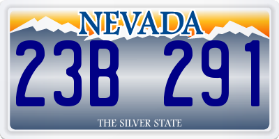 NV license plate 23B291