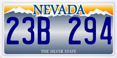 NV license plate 23B294