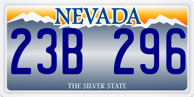 NV license plate 23B296