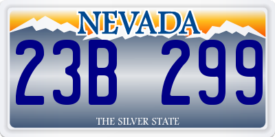 NV license plate 23B299