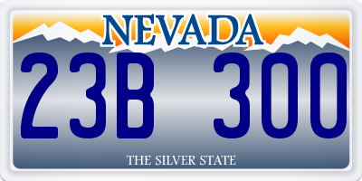 NV license plate 23B300