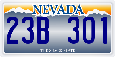 NV license plate 23B301