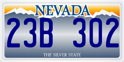 NV license plate 23B302