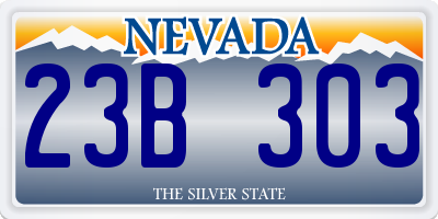 NV license plate 23B303