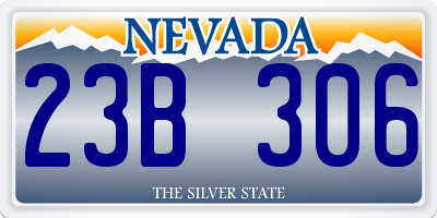 NV license plate 23B306