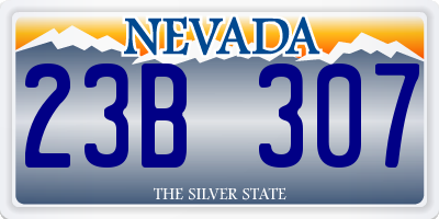 NV license plate 23B307