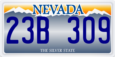 NV license plate 23B309