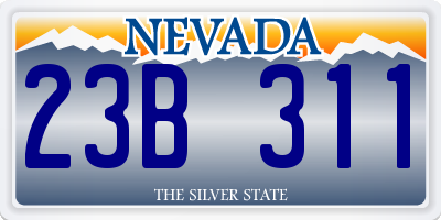 NV license plate 23B311
