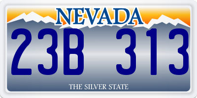 NV license plate 23B313