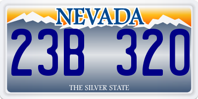NV license plate 23B320