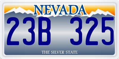 NV license plate 23B325