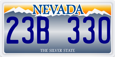 NV license plate 23B330