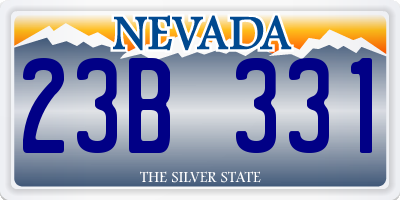 NV license plate 23B331