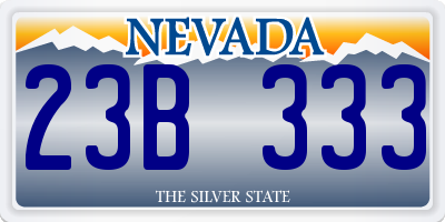 NV license plate 23B333