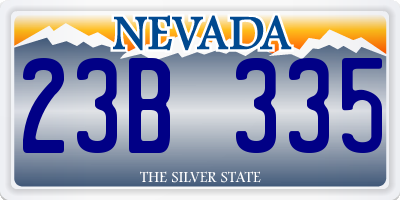 NV license plate 23B335