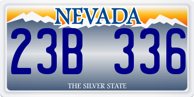 NV license plate 23B336