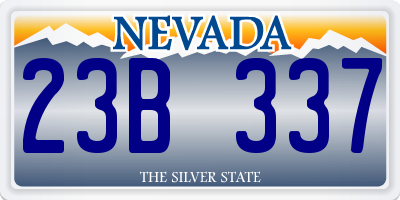 NV license plate 23B337