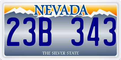 NV license plate 23B343