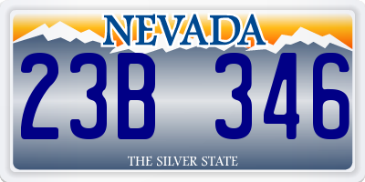 NV license plate 23B346