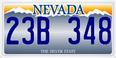 NV license plate 23B348