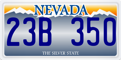 NV license plate 23B350