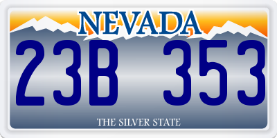 NV license plate 23B353