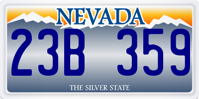 NV license plate 23B359