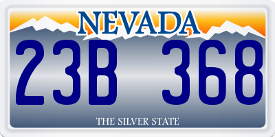 NV license plate 23B368