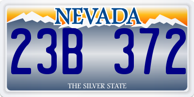 NV license plate 23B372