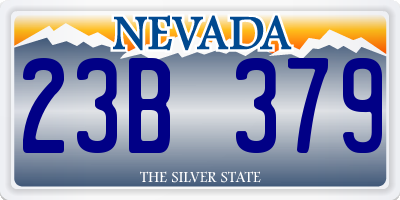 NV license plate 23B379