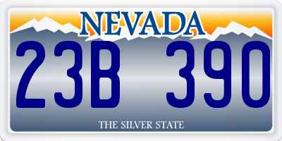 NV license plate 23B390