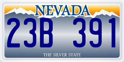 NV license plate 23B391