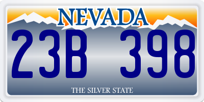 NV license plate 23B398