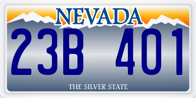 NV license plate 23B401