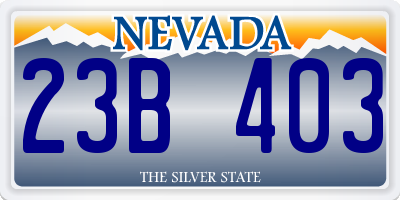 NV license plate 23B403